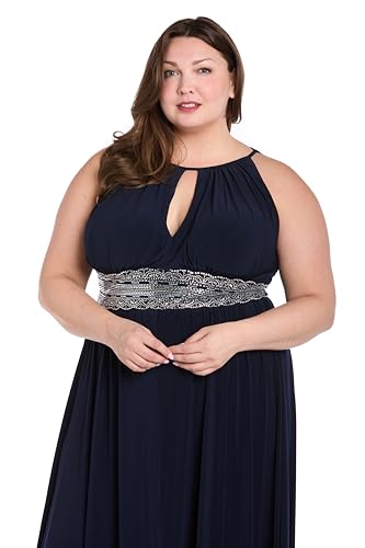 R&M Richards Women's One Size Glow Cutaway Slit Dress4