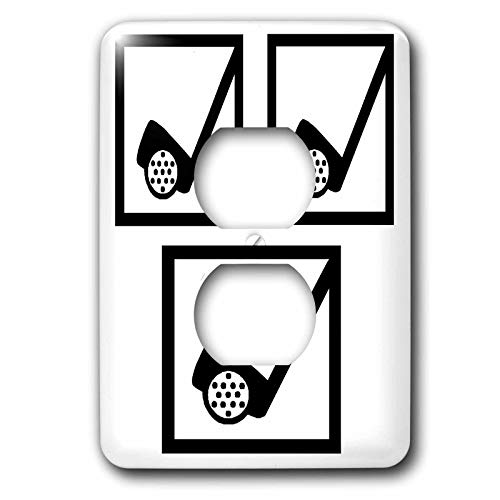 Cache prise I Love Golf plaque murale décorative 3dRose