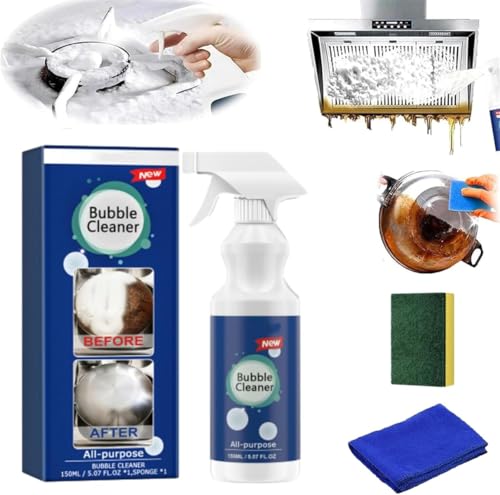 Oil Enemy Cleaner Spray,Kitchen Heavy Oil Stain Foaming Cleaner,Bubble Cleaner Foam Spray,Foaming Heavy Oil Stain Cleaner,Kitchen Stain Remover for Stubborn Grease and Grime (1)