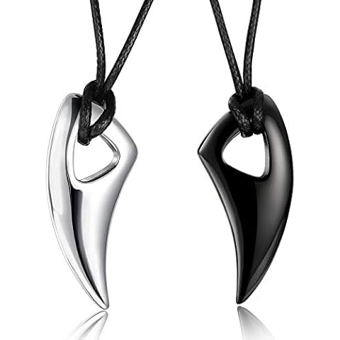Milacolato Collier Homme Dent de Loup Cover