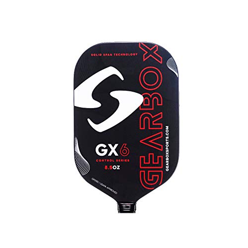 Gearbox GX6 Control 8.5oz 3-5/8in Carbon Fiber Red Pickleball Paddle - Thumbnail 3