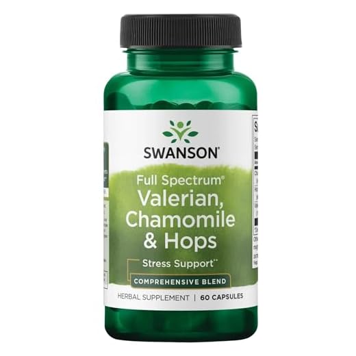 Swanson Valerian Chamomile and Hops Herbal Supplement, 60 Capsules