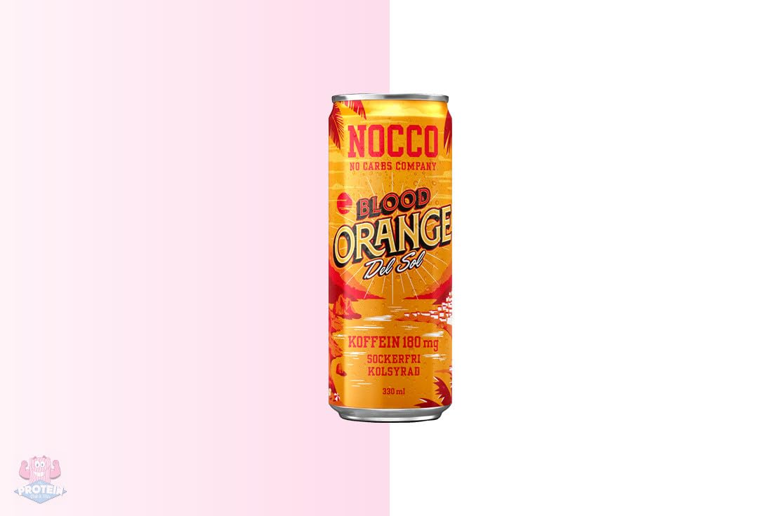 BEBIDA NOCCO BCAA | Naranja Sanguina Del Sol 330 ml | BCAA | 105 mg de cafeína | Bebida energética | Buxtrade | Cantidades varias (24 latas)