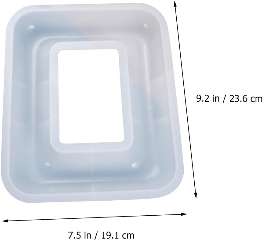 Photo Frame Mold 9.29X7.51X1.18In Silicone DIY Craft Mold for Resin Picture Frame Making Flexible Clear Non-Stick Tool for Home Decor