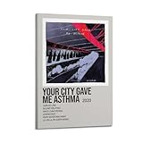 MJIFEI Poster 'Your City Gave Me Asthma Wilbur', Wandkunst, Vintage-Kunst, Raumdekoration, ästhetisches Schlafzimmer-Poster für Schlafzimmer, 30 x 45 cm, Rahmenstil