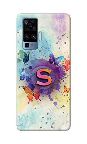 Image of PRINTFIDAA� Printed Hard Back Cover Case for Vivo X50 Pro Back Cover (Alphabet S) -2808