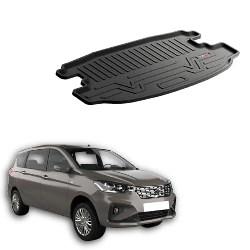 Image of 3D TPE Car Boot Mat for Ertiga (2018 Onwards) Custom Fit, Heavy Duty & Anti-Slip Boot Mat | All Weather Resistant, Waterproof & Dustproof Trunk Liner, Car Dicky Mat for Ertiga