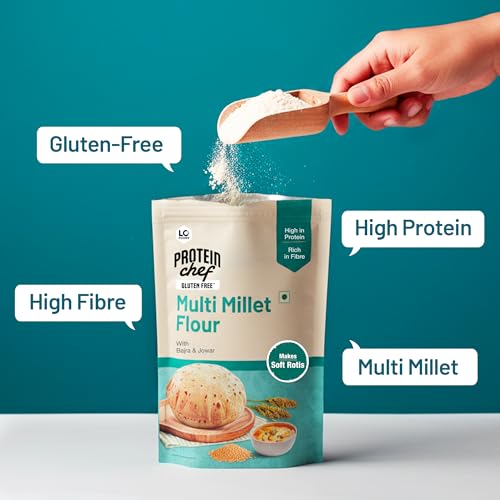 Image of Lo Foods Gluten Free Multigrain Atta 1 Kg, Multi Millet Flour, High Fibre, High Protein, Gluten Free Atta