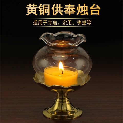 K107 チベット 酥油灯燭台 スー油灯 Amazon.com: 复古纯黄铜油杯酥油灯座灯架莲花酥油放蜡烛灯供烛座