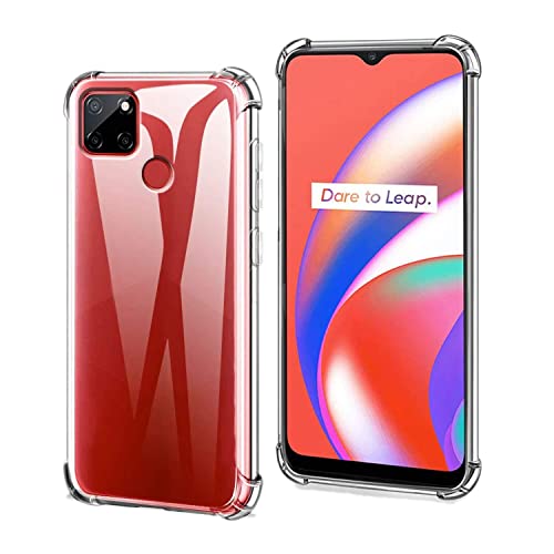 Image of Case Creation New Realme Narzo 20 Premium Imported Quality 0.3mm Crystal Clear Totu Silicone Transparent Flexible Soft Corner Protection with TPU Slim Back Case Color Cover for Oppo Realme Narzo 20