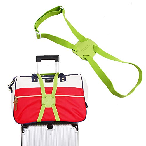 Image of VVILL Bag Bungee, Luggage Straps Suitcase Adjustable Belt - Lightweight and Durable Travel Bag Accessories (Green)