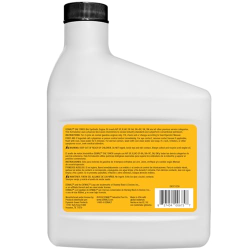 DEWALT Biosynthetic SAE 10W-30