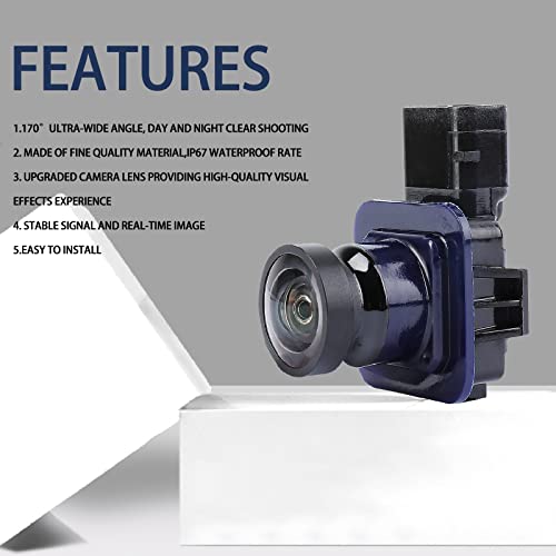 Image of Rear View Backup Camera Replacement for Fusion SE /S /Titanium 2013 2014 2015 2016 Reversing Parking Assist Camera Replaces# ES7Z19G490A, DS7Z19G490A,ES7Z-19G490-A