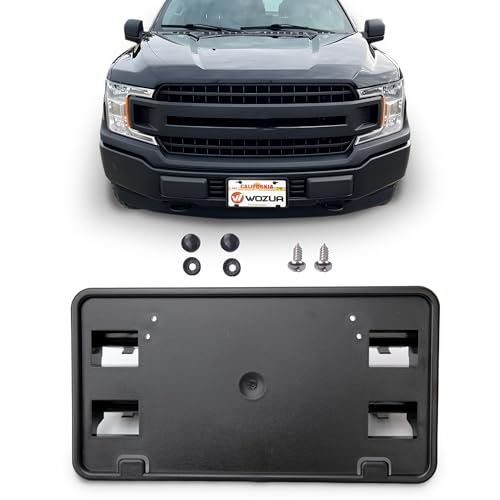 WOZUA Front Bumper License Plate Brackets Holder Mounting for 2018 2019 2020 Ford F-150 Replacement for JL3Z17A385AA FO1068180 (May not Fully fit Your Model. See Pic 2 for Details)