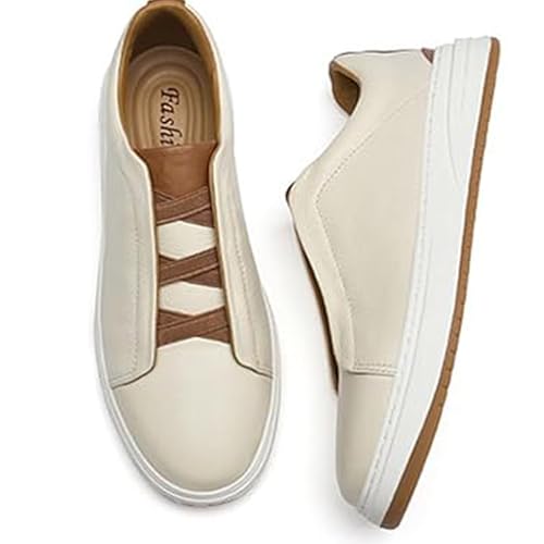 Men's Flat Oxford Sneakers Soft Breathable Formal Genuine