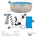 Aquarian Above Ground Pool Kit w/ Pump & Leaf Skimmer, Phoenix Steel-Frame, 24', Cognac - Large Heavy-Duty Outdoor Family Swimming Pool for Backyard, Patio, and Yard