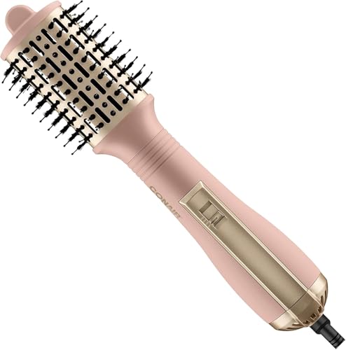 Conair Double Ceramic 2" Inch Hot Air Brush, Oval Blow Dry Brush for Voluminous, Frizz-Free Styling – Smooths, Dries & Adds Shine – Lightweight & Easy to Use for All Hair Types (BC202ST)