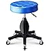 Produktbild DWXN Make Up Stuhl auf RolleStuhl Metall mit Blau PU Kunstleder Bezogener SitzSitzhöhe ca. 43-55 cmbis 160kgFitness Stuhl für Friseur Beauty Massage Spa Salon