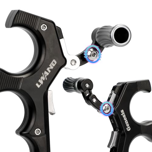 LWANO Thumb Bow Release - 3&4 Finger Adjustable Archery Compound Bow Release Aid, with Trigger Travel and Pressure Adjustable (Black) by LWANO - Image 5