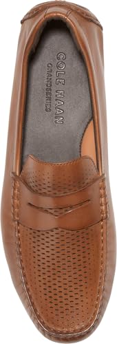 Cole Haan Mens Grand Laser Penny Driver, British Tan/Java, 9-M US