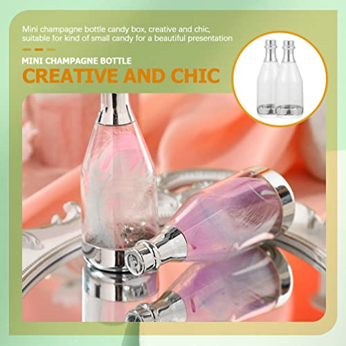 Bridal Shower Favors 20PCS Mini Champagne Bottles Candy Bottle Container Plastic Clear Bottles Bulk Favors for Baby Shower Wedding Box Sliver Party Favors Adults - Thumbnail 4