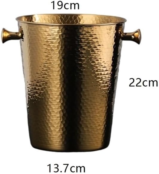 Ice Bucket, 5L Wine Ice Bucket for Home & Commercial Bar Use Ice Buckets For Parties(Silver)