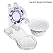 Hipiwe Acrylic Tea Cup Saucer Display Stands Clear Dinnerware Display Easel Stand Teacup Sets Plate Holder, Pack of 5 , High Legs