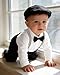YUEMION Baby Boy Clothes Wedding Outfit Infant Tuxedo Gentleman Suits Dress Shirt+ Beret Hat +Suspender Pants +Bowtie (White, 12-18 Months)