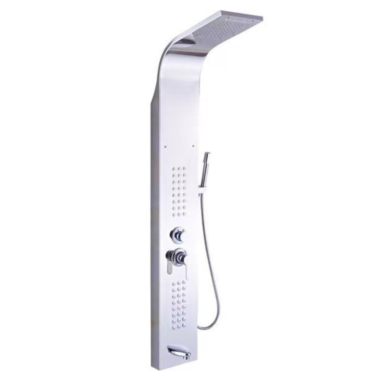 Colonne de douche hydromassante murale avec pommeau et douchette 5 modes