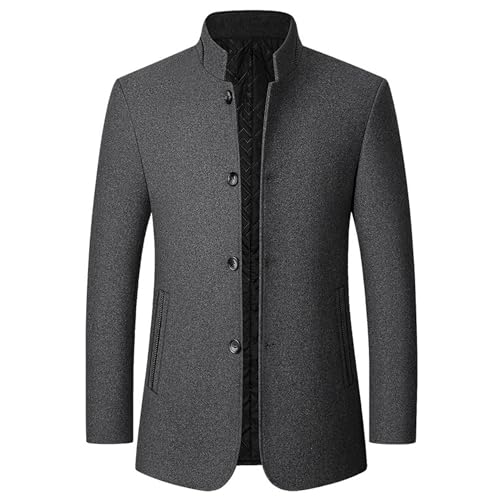 Men's Wool Blend Blazer Jacket with Pockets