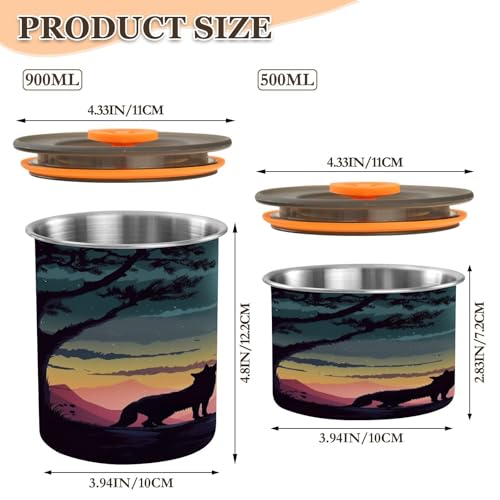 Envase Hermético Azul para Café Acero Inoxidable 500ml miniatura 2