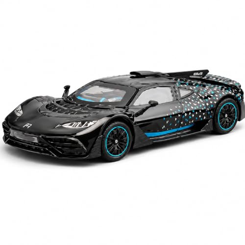 Image of Mercedes AMG ONE 1:24 Scale Die-Cast Car Model with Sound Light - Openable Doors Hood Pull-Back Alloy Metal Collectible Toy Car for Kids Collectors