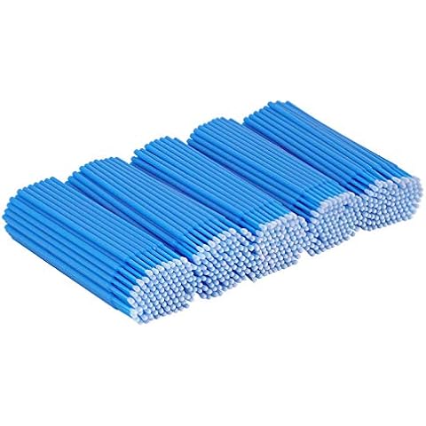 Cuttte 500 PCS Disposable Micro Applicators Brushes Latisse Applicator for Eyelashes Extensions and Makeup Application (Head Diameter: 2.5mm) Cover