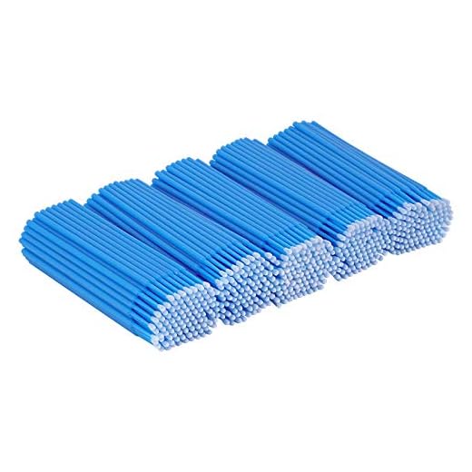 Cuttte 500 PCS Disposable Microbrush Applicators Microfiber Wands for Eyelashes Extensions and Makeup Application (Head Diameter: 2.5mm)