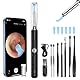 Ohrenschmalz Entferner Otoskop, 1080P Wifi Ohrreiniger Kamera, IP67 Wasserdicht Ohrenspiegel 360°Weitwinkel Ear Cleaner Otoskop Ohr mit 3.5mm Linse und 6 LEDs für iPhone, iPad und Android, Smartphones
