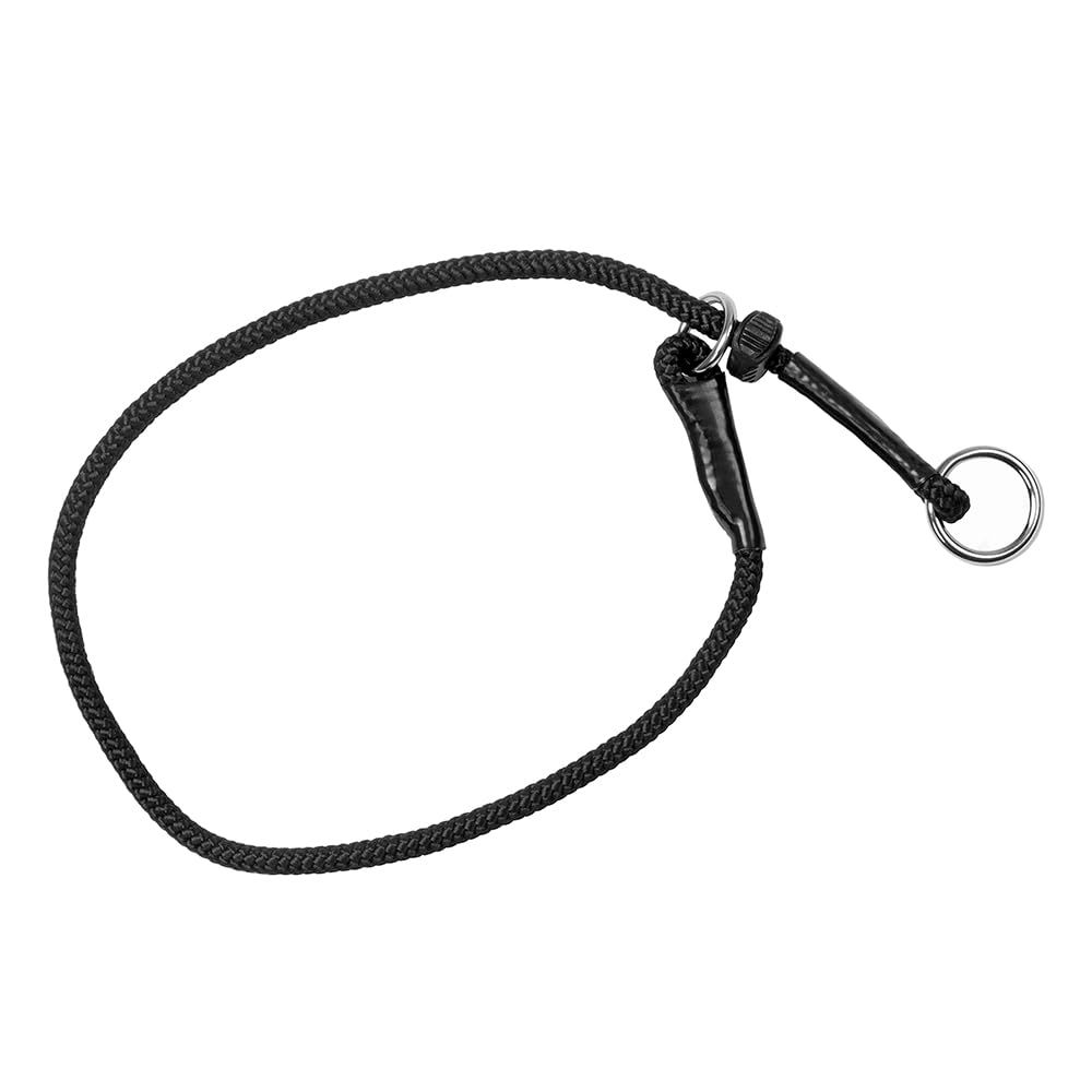 Choke Collar For Dog Training Handmade of Cord with A Limiter, Waterproof Black S04061, L