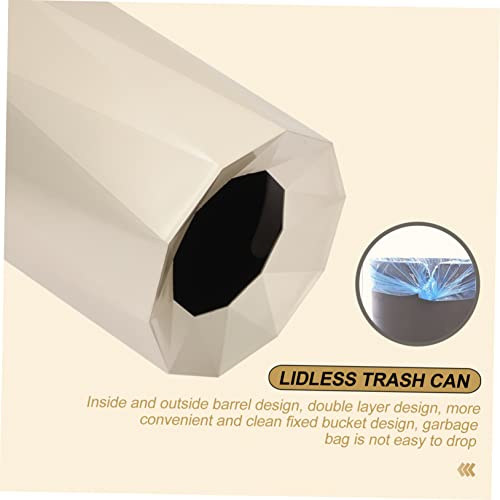 Caneca de basura rectangular dorada de 10L miniatura 7