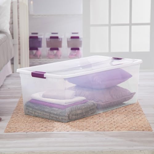 Sterilite 8-Pack ClearView 110 Qt Stackable Storage Bins with Lids