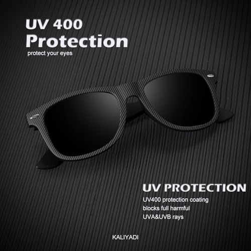 Image of KALIYADI Polarized Sunglasses for Men and Women Matte Finish Sun glasses Color Mirror Lens UV Blocking (3 Pack)