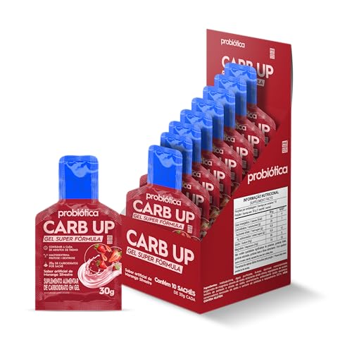 Probiótica Carb Up Gel Super Fórmula Morango Silvestre 10 Sachês 30G