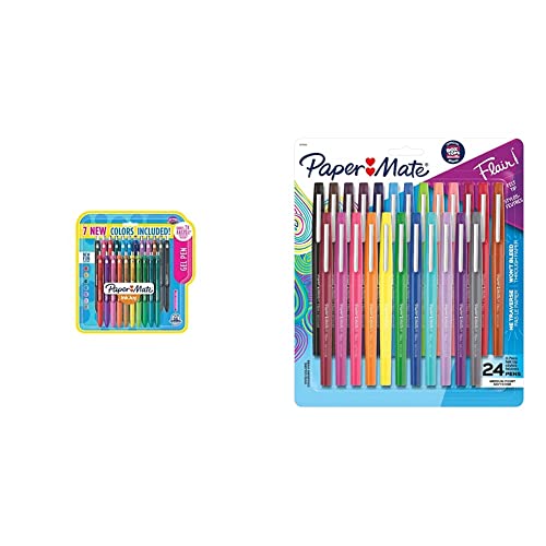 Paper Mate InkJoy y Flair bolígrafos de gel y punta de fieltro, 24 unidades