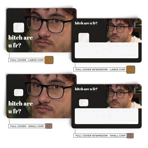 Credit Card Skin Debit Card Stickers for Key, Debit, Credit, Bank Card 4PCS Card Skin for Adults (Are U Fr)2