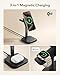 ESR Qi2 3 in 1 Wireless Charging Station, [Certified] Apple Watch Charger & 15W Qi2 MagSafe Charger Stand for iPhone, Wireless Charger for Multiple Devices iPhone 16/15/14/13&Watch&AirPods,Black