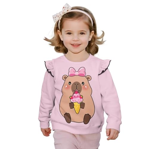 GePrint Toddler Girl Sweatshirt Clothes Outfit Comfortable Warmth Long Sleeve Pullover Crewneck Tops Shirts for Girls 1-82