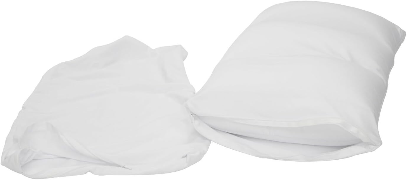 Cover Only for Microbead Cloud Bed-Pillow, Blend-Unique Design Adjusts Shape-Pillowcases Only, Large, White - (23L x 16W x 5.5H), for Large Pillow