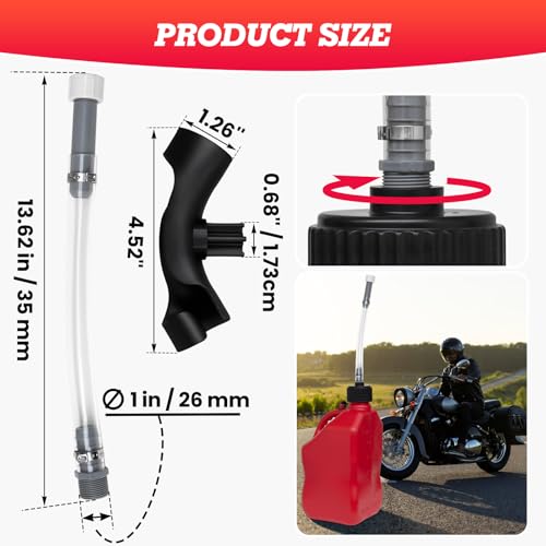 Image of 2 Pack Racing Fuel Jug Hoses with X Shaped Benders | Fit 3 /5 /5.5gal Jegs motorsport fuel jugs