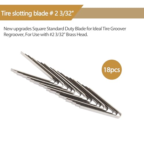 Image of Tire Groover Flat Blade #2 2 /32 Tire Groover Tool Regroover Kit - Tire Groover Blades-18 Pack