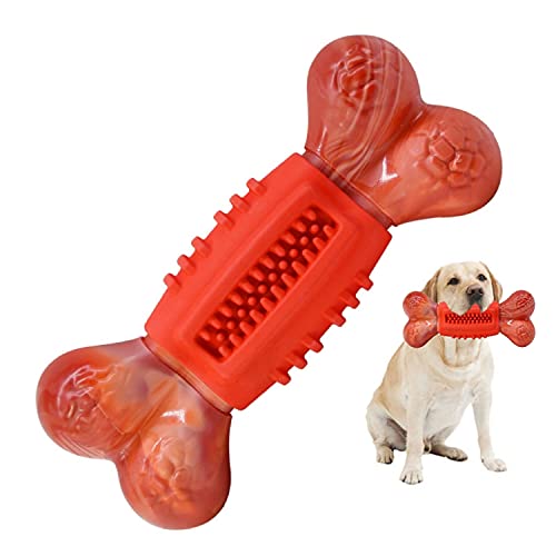 Healthman Kauspielzeug für Hunde, zahnende Reinigungsspielzeug, verschleißfestes Nylon und Naturkautschuk-Material mit Rindfleischgeschmack Kauzahnbürste für mittelgroße und große Hunde Cover