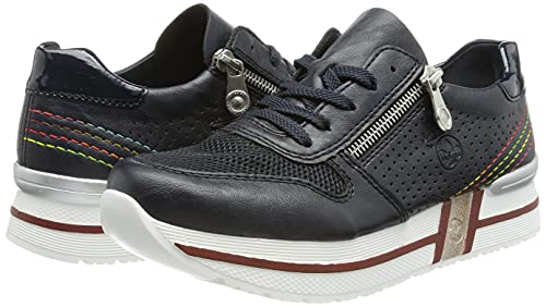 Rieker N3605, Scarpe da Ginnastica Donna, Blu, 37