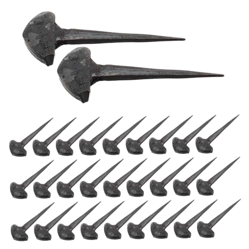 CIYODO Equestrian Horseshoe Nails 50pcs Horseshoe Nails for Horse Training Iron Horse Equipment